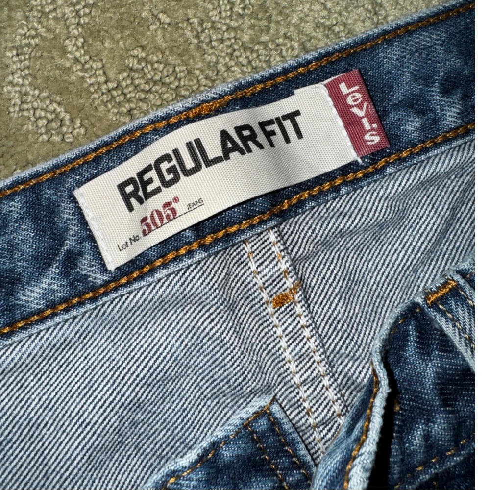 Levi's 505 Regular Fit Jeans 32x30 Distressed Jeans - Picture 4 of 4